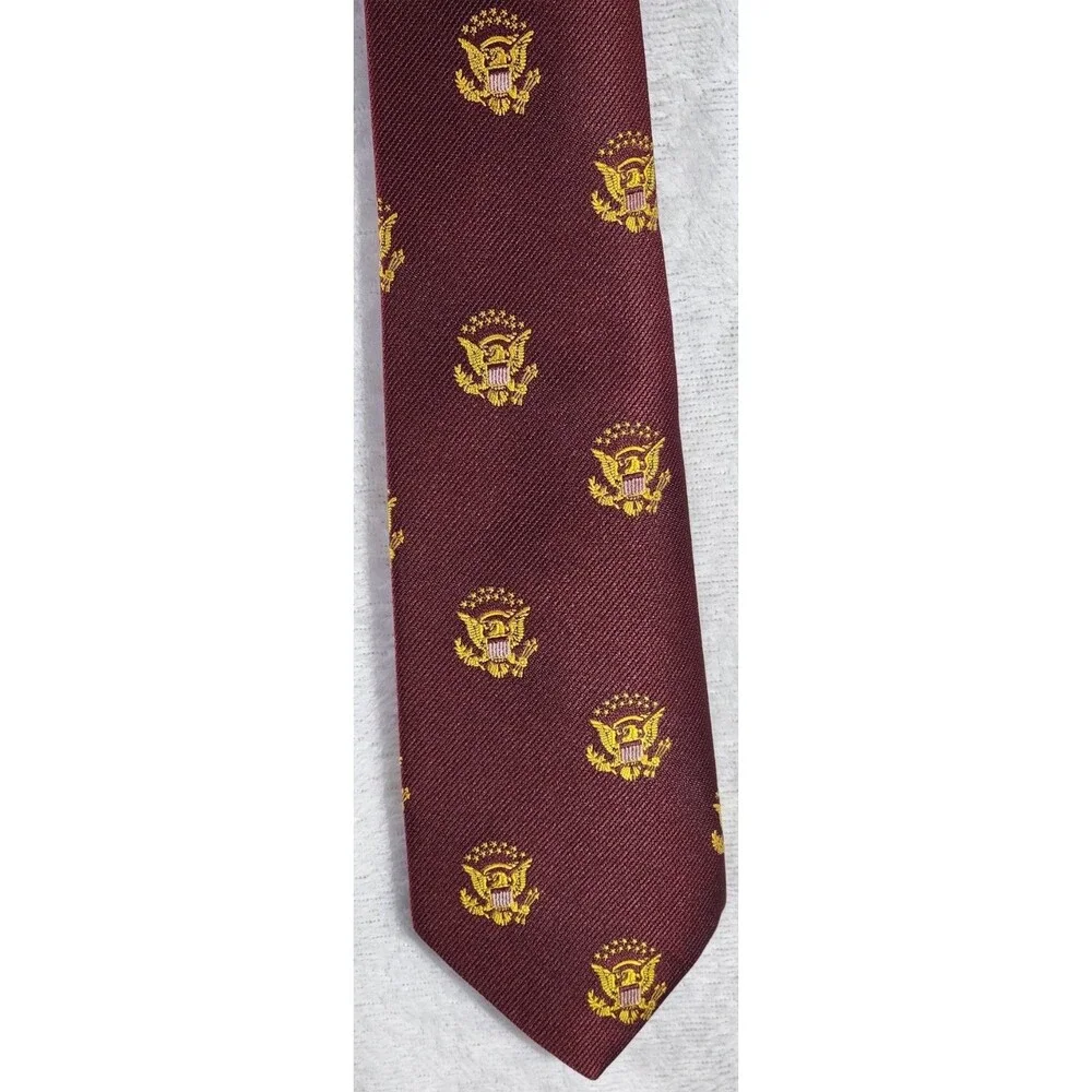 Martha Weems Ltd ~ Presidential Seal ~ Maroon and Gold necktie